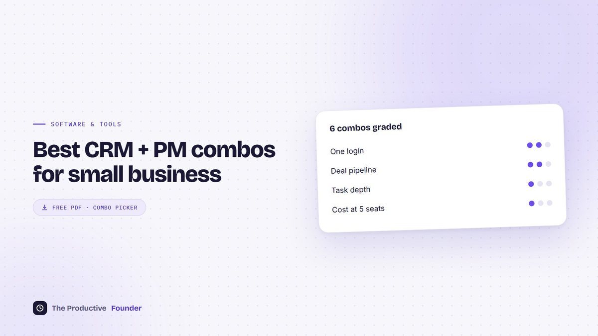 CRM With Project Management for Small Business: 6 Combos With Real 2026 Pricing