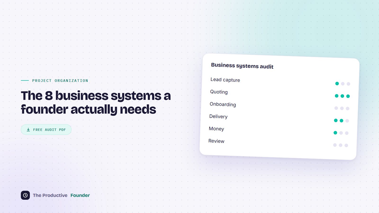 Business Systems for Entrepreneurs: The 8 That Matter