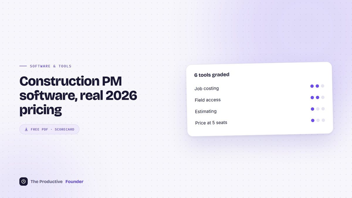 Construction Project Management Software for Small Business: Real 2026 Pricing, Compared