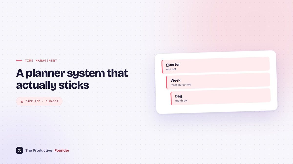 Planner for Entrepreneurs: The 3-Page System That Actually Sticks (Free PDF)
